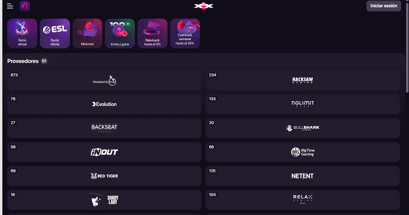 Catálogo de juegos de CHEXX